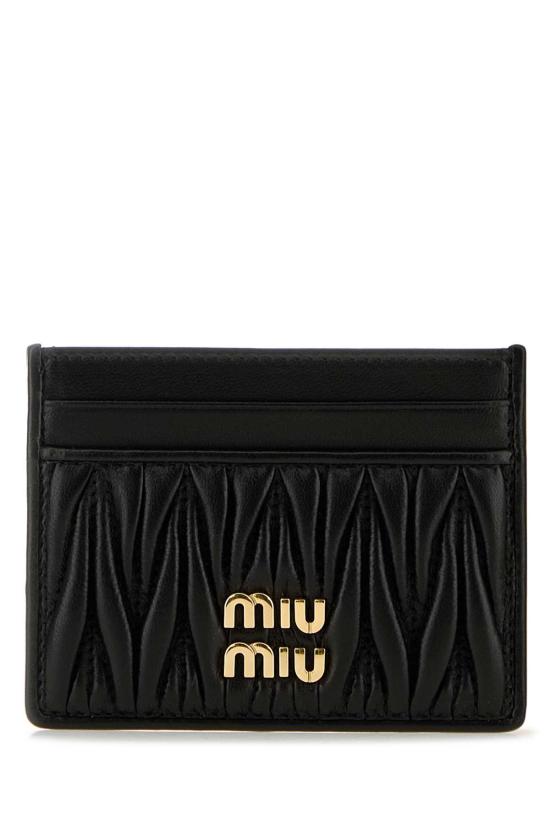 26FW 미우미우 마테라쎄 카드 나파레더 카드홀더 5MC076AFPP F0002 BLACK