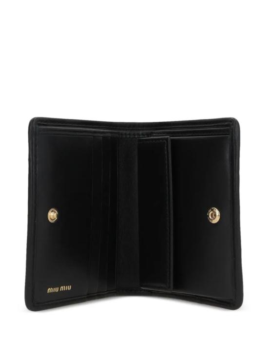 26FW 미우미우 마테라쎄 나파 가죽 반지갑 5MV204AFPP F0002 BLACK - MIU MIU