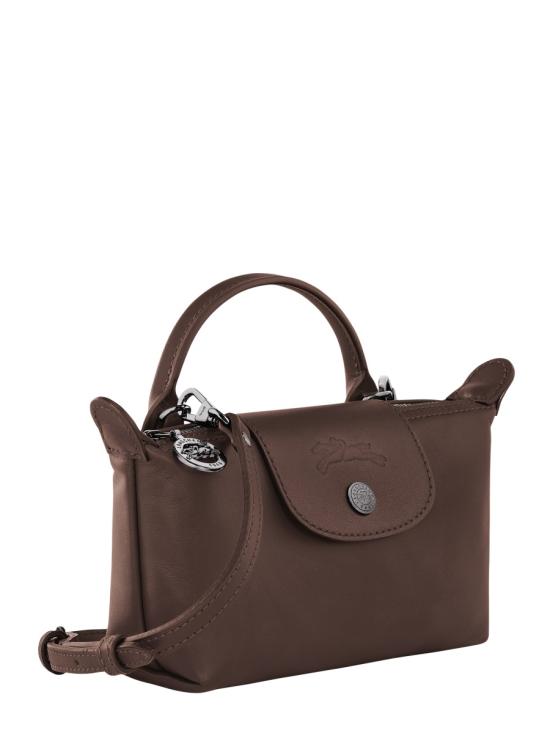 26FW 롱샴 르 플리아쥬 엑스트라 XS 레더 파우치 34205987 002 BROWN - LONGCHAMP