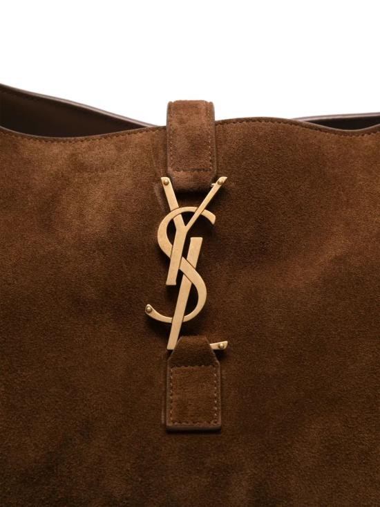 26SS 생로랑 LE 5 A 7 베아 스웨이드 토트백 763435008IW 2885 BROWN - SAINT LAURENT
