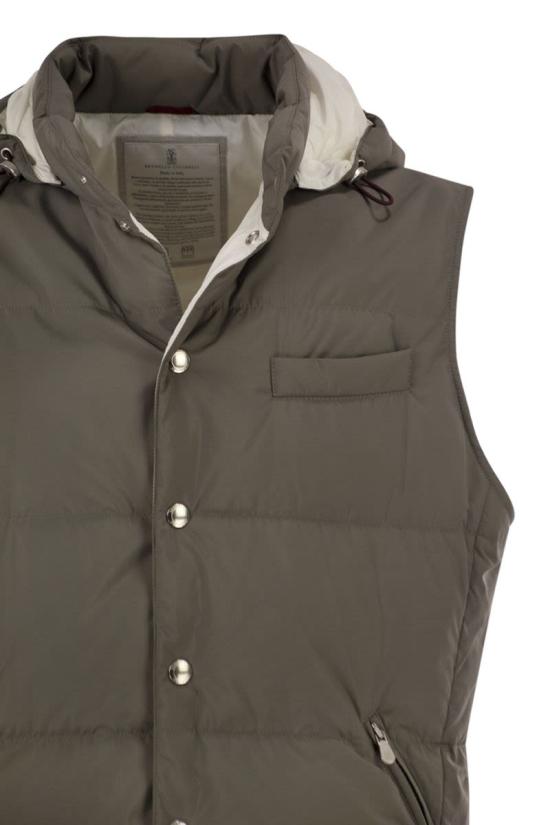 26FW 브루넬로 쿠치넬리 패딩 조끼 MV4081628 CDX44 TURTLEDOVE - BRUNELLO CUCINELLI
