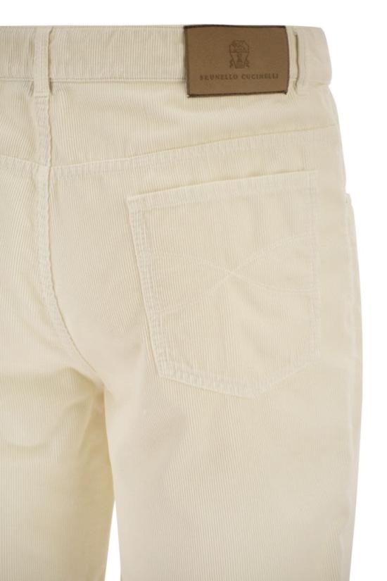 26FW 브루넬로 쿠치넬리 스트레이트 팬츠 M279NI1780 C6007 WHITE - BRUNELLO CUCINELLI