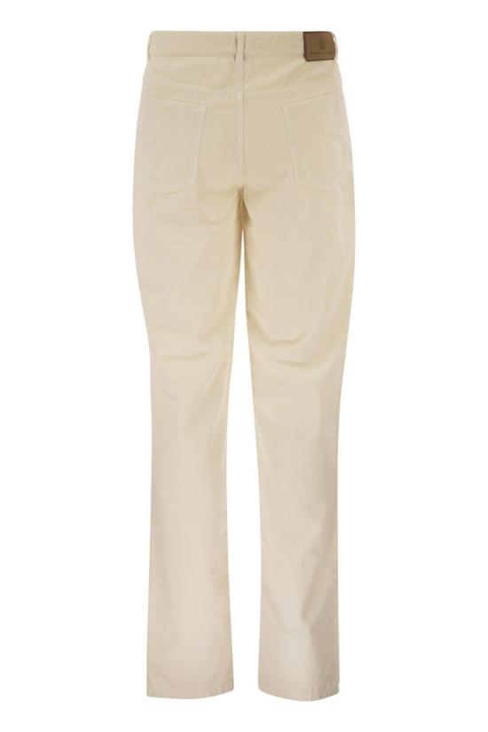 26FW 브루넬로 쿠치넬리 스트레이트 팬츠 M279NI1780 C6007 WHITE - BRUNELLO CUCINELLI