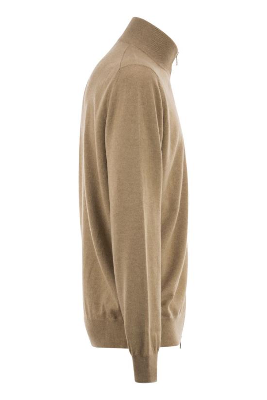  브루넬로 쿠치넬리 캐시미어 하이넥 집업 가디건 M2200106 CM338 CAMEL - BRUNELLO CUCINELLI
