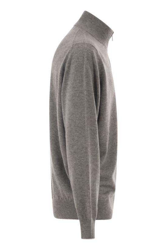  브루넬로 쿠치넬리 캐시미어 집업 니트 M2200124 CF423 GREY - BRUNELLO CUCINELLI