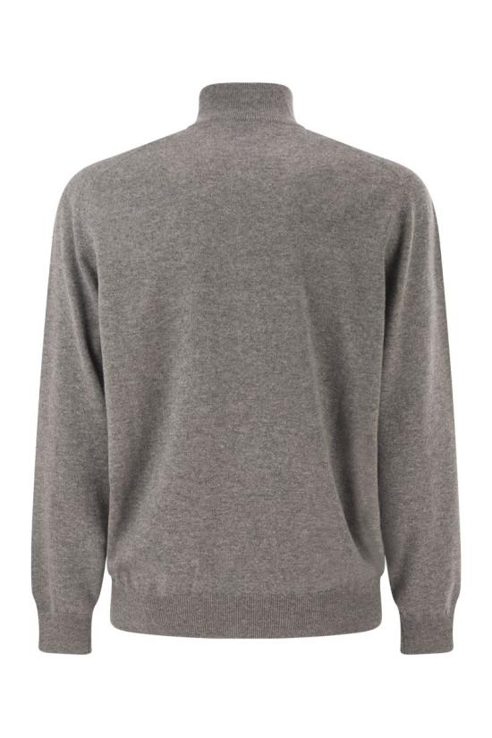  브루넬로 쿠치넬리 캐시미어 집업 니트 M2200124 CF423 GREY - BRUNELLO CUCINELLI