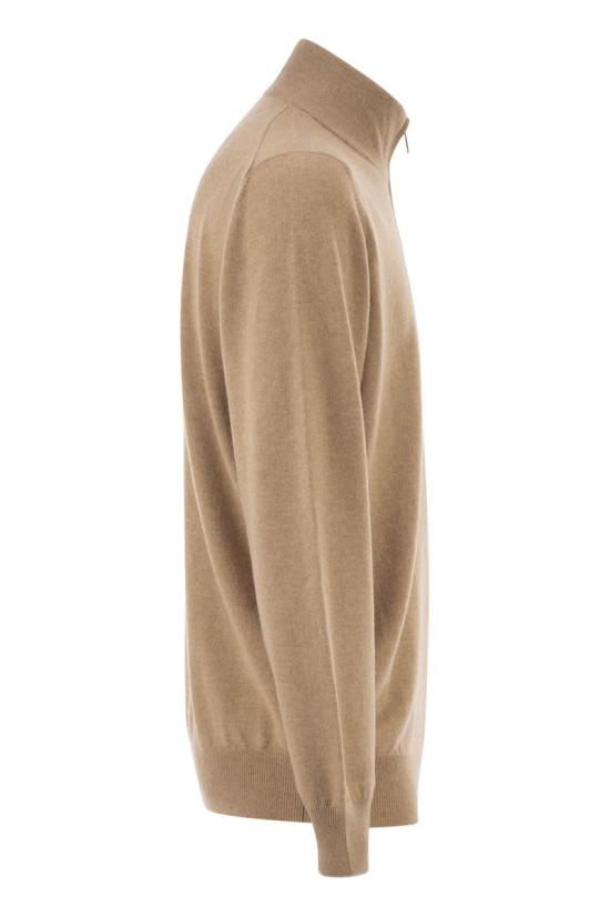  브루넬로 쿠치넬리 캐시미어 집업 니트 M2200124 CM338 CAMEL - BRUNELLO CUCINELLI