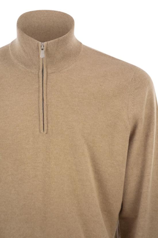  브루넬로 쿠치넬리 캐시미어 집업 니트 M2200124 CM338 CAMEL - BRUNELLO CUCINELLI