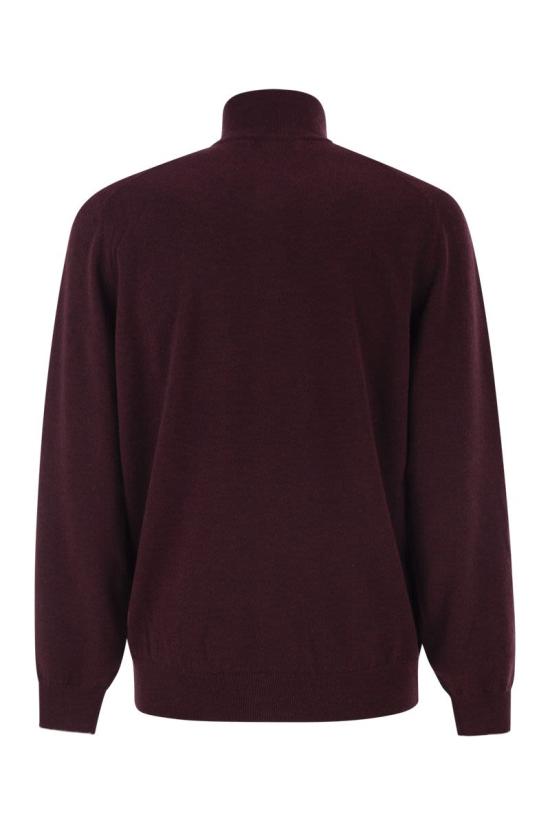  브루넬로 쿠치넬리 캐시미어 집업 니트 M2200124 CNU36 BORDEAUX - BRUNELLO CUCINELLI