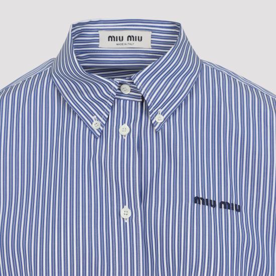 26FW 미우미우 셔츠 MK2047SOOO195D F098Z BLUE - MIU MIU