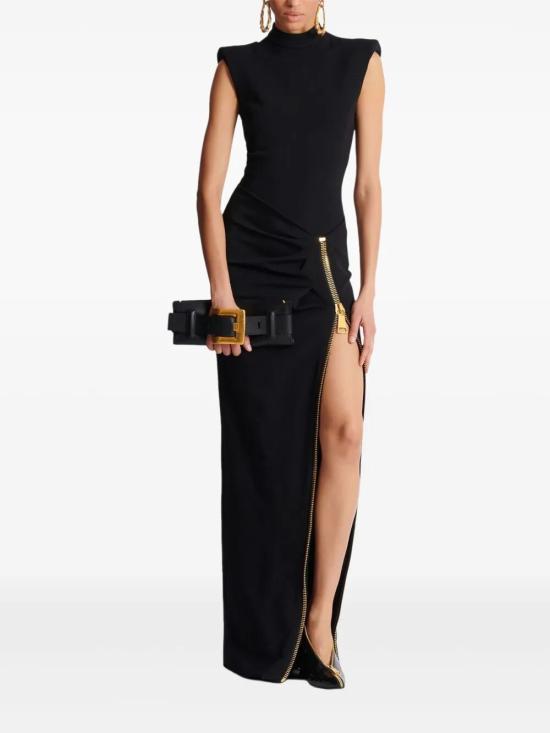 26FW 발망 와이드 벨트 FN0LB024LVAA0PA BLACK - BALMAIN