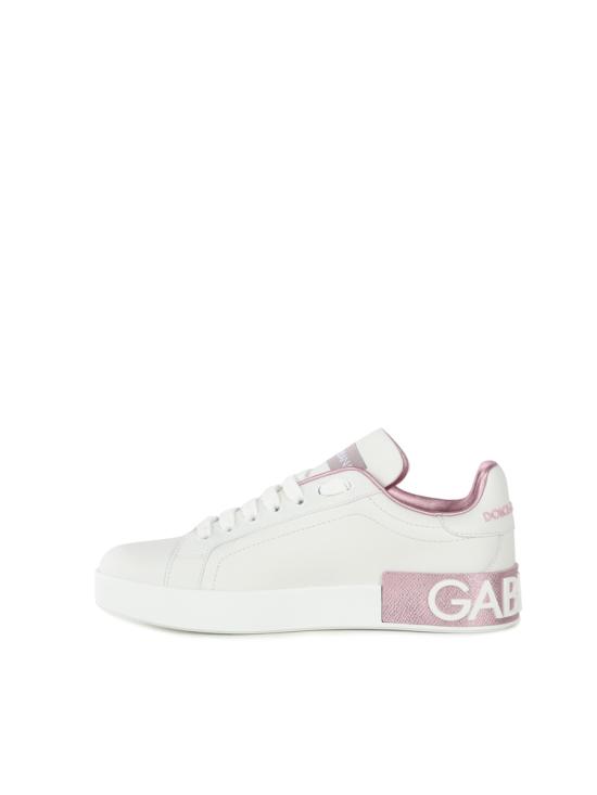 26FW 돌체앤가바나 카프스킨 나파 포르토피노 스니커즈 CK1544 AX61587587 Bianco rosa - DOLCE & GABBANA