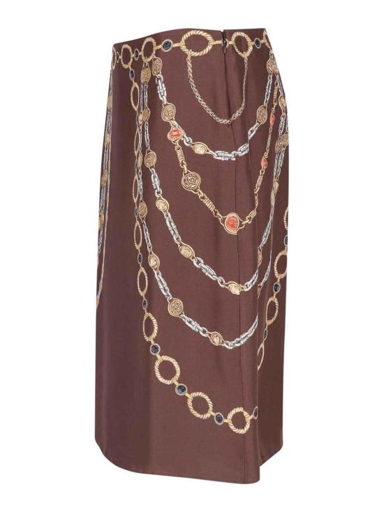 26SS 베르사체 미디 스커트 10246901A179525N940 Brown - VERSACE