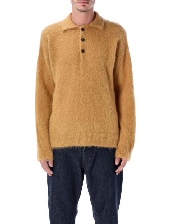 25FW 롤드 스코브 폴로 티셔츠 BASICPOLOWMUSTARD Brown