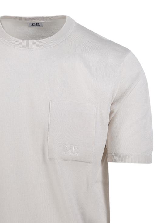 26SS 씨피 컴퍼니 스웨터 20CMKN235A 110659A 103 GAUZE WHITE DOM - C.P. COMPANY