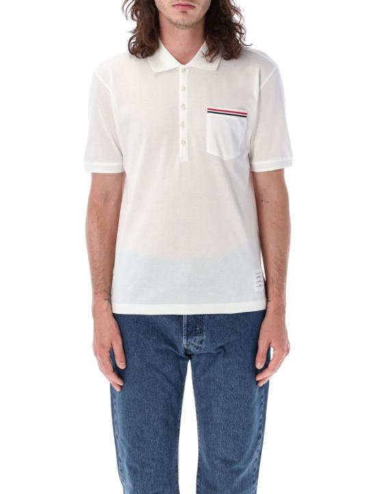 26SS 톰브라운 피케 포켓 폴로 티셔츠 MJP022A01455100 White