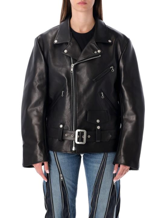 25FW 와타나베 준야 바이커 자켓 JPJ0010511 Black