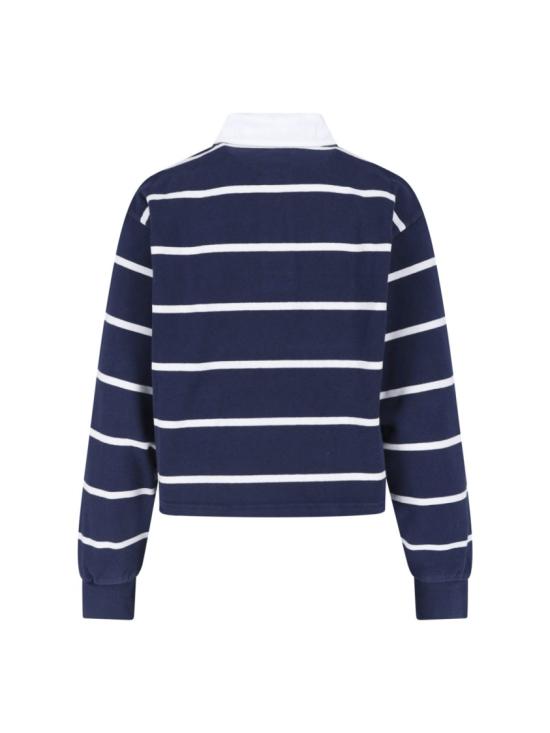 26SS 스포티앤리치 폴로 티셔츠 TO00876300BL107DARK NAVY WHITE WHITE Blue - SPORTY & RICH