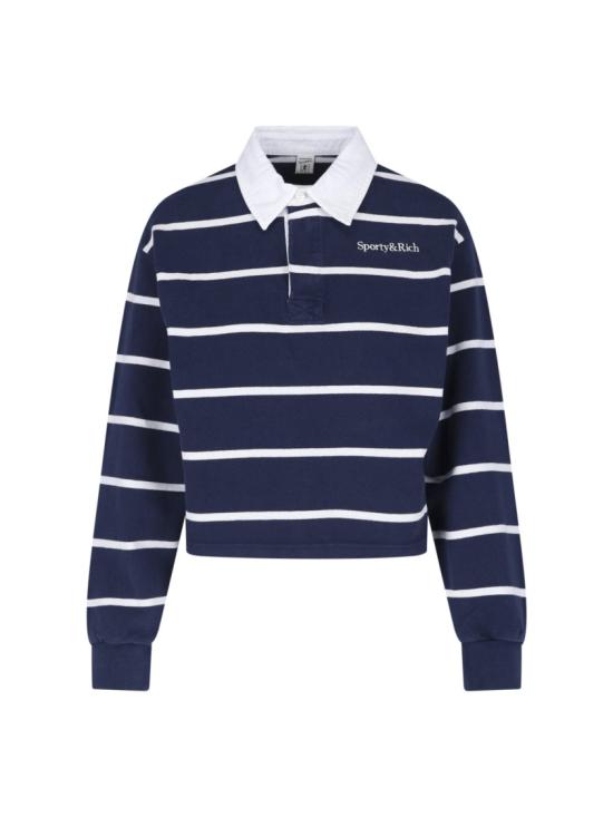 26SS 스포티앤리치 폴로 티셔츠 TO00876300BL107DARK NAVY WHITE WHITE Blue