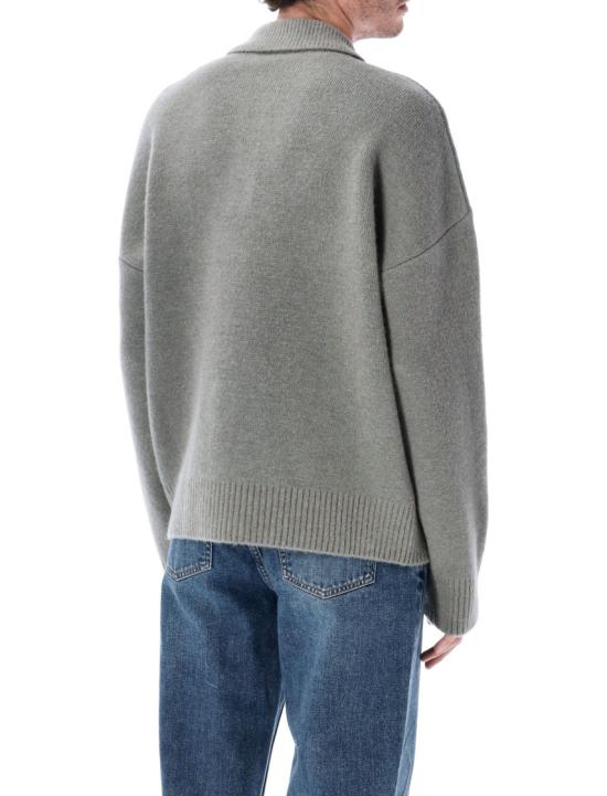 26FW 아미 ADC 알파카 폴로 스웨터 UPL408KN0135058 Grey - AMI