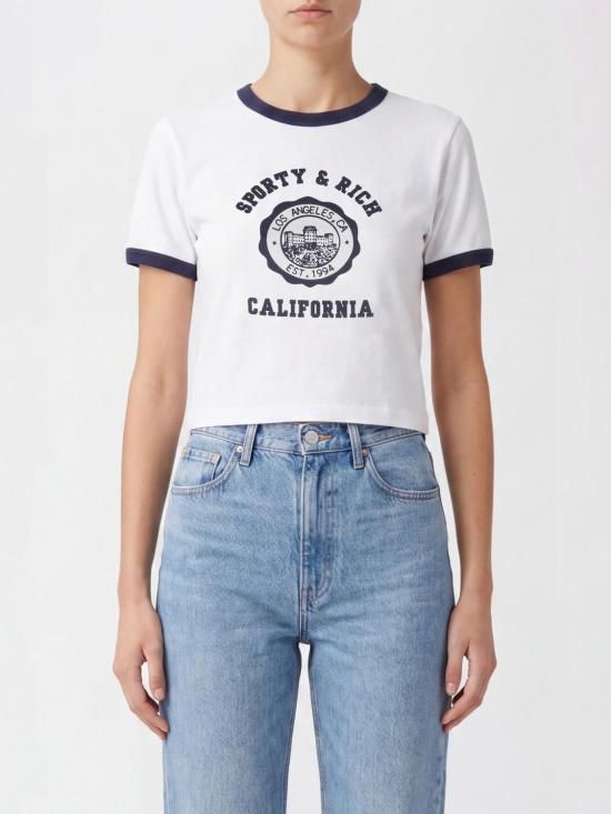 26SS 스포티앤리치 반팔 티셔츠 TO073710509WH50 3922 Navy