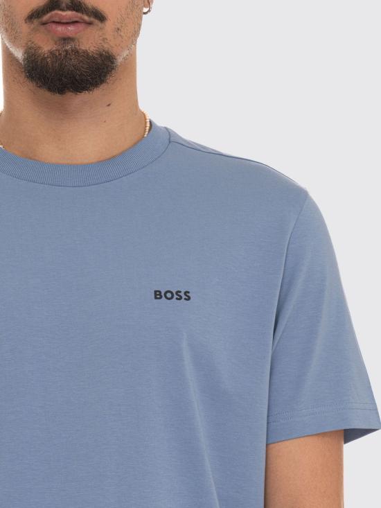 26SS 보스 반팔 티셔츠 50506373 459 Gnawed Blue - BOSS
