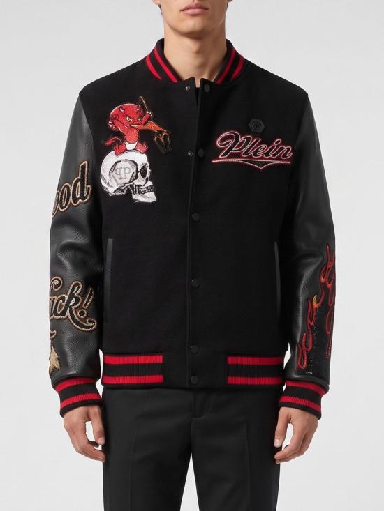 26SS 필립 플레인 봄버 자켓 SAFCMRB2932PTE120N 02 Black