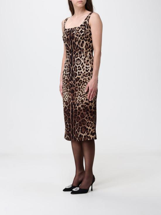 26SS 돌체앤가바나 롱 원피스 F6F4ZTGDCLX HY13M Brown - DOLCE & GABBANA