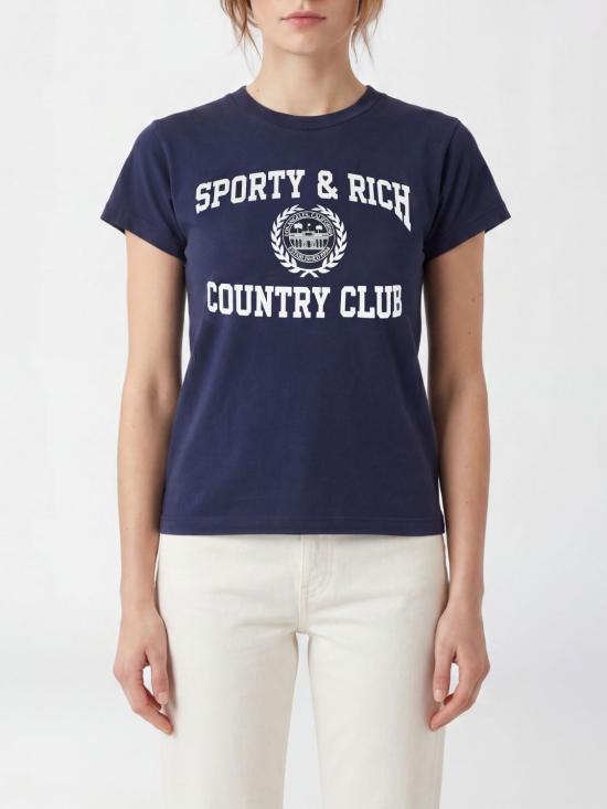 26SS 스포티앤리치 반팔 티셔츠 TO11176218BL106 3902 Navy
