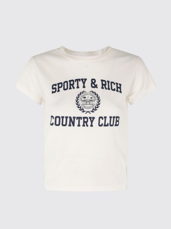 26SS 스포티앤리치 반팔 티셔츠 TO11176218WH37 3911 Ecru - SPORTY & RICH