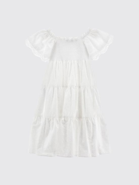 26SS [키즈] 에르마노 설비노 원피스 Z1G9057942 0099 White - ERMANNO SCERVINO