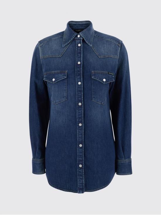 26SS 돌체앤가바나 데님 셔츠 F5T34DG8MS1 S9001 Black - DOLCE & GABBANA