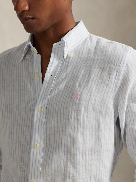 26SS 폴로 랄프로렌 긴팔 셔츠 710B15647 002 WHITE BLUE - POLO RALPH LAUREN