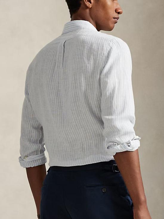26SS 폴로 랄프로렌 긴팔 셔츠 710B15647 002 WHITE BLUE - POLO RALPH LAUREN