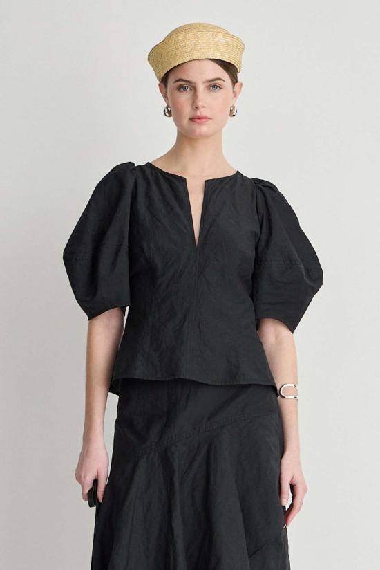 어피스 어파트 블라우스 Apiece Apart Sculpted Bina Top Black