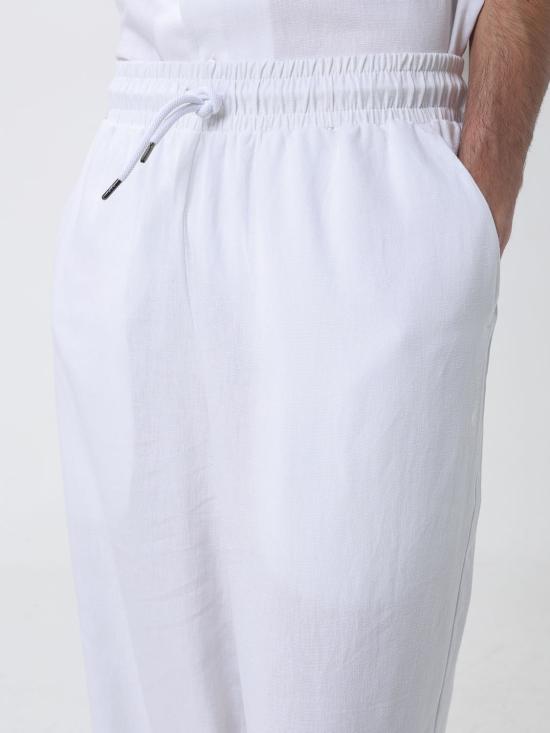 26SS 엠포리오 아르마니 스트레이트 팬츠 EM000586AF20590 U0002 White - EMPORIO ARMANI