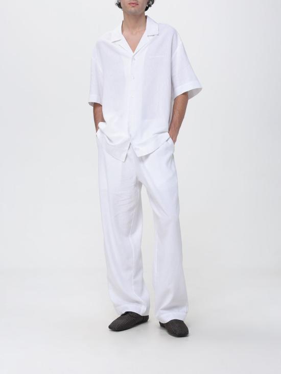 26SS 엠포리오 아르마니 스트레이트 팬츠 EM000586AF20590 U0002 White - EMPORIO ARMANI