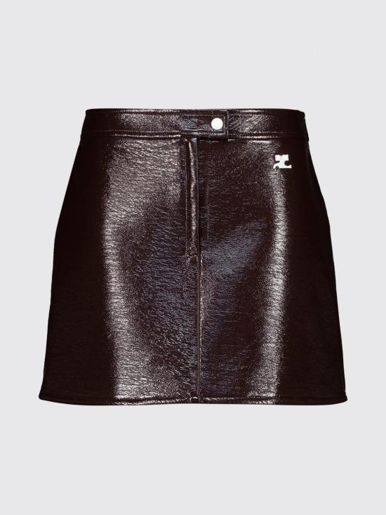 26SS 쿠레쥬 숏 스커트 PERCJU001VY0014 1983 Brown - COURREGES
