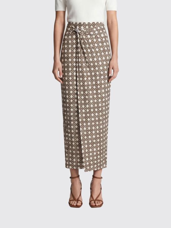 26SS 나누슈카 롱 스커트 NW26SSSK23276 RATTAN POLKA Brown
