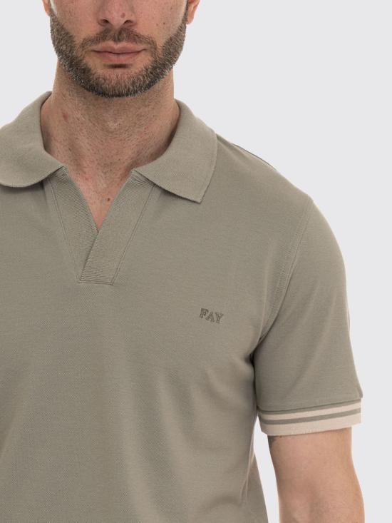 26SS 페이 폴로 티셔츠 NPMB252141STDW V618 Dove Grey - FAY