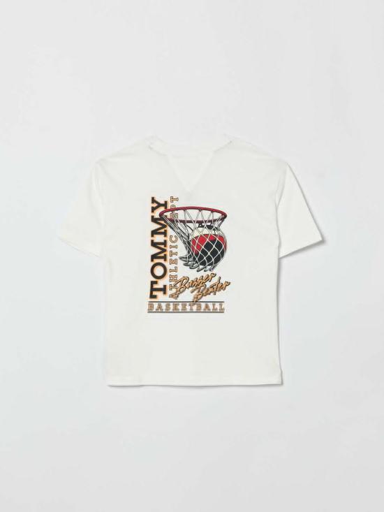 26SS [키즈] 타미힐피거 티셔츠 KB0KB10194 YBR White - TOMMY HILFIGER