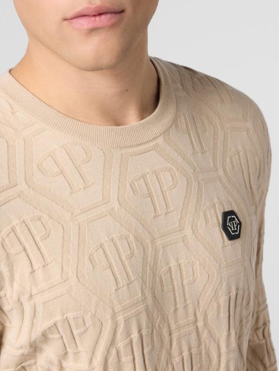 26SS 필립 플레인 스웨터 SAFCMKO1552PTE076N 06 Beige - PHILIPP PLEIN