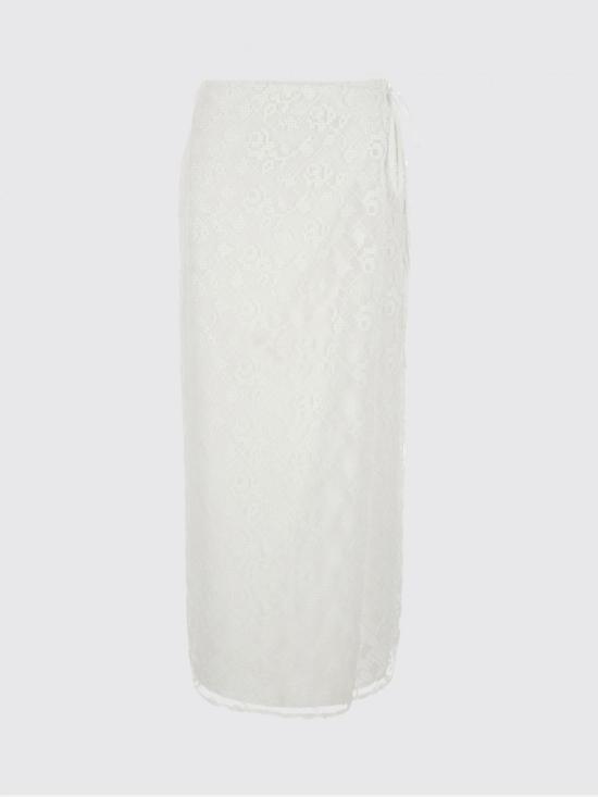 26SS 엠에스지엠 롱 스커트 4041MDD24A267123 02 White - MSGM