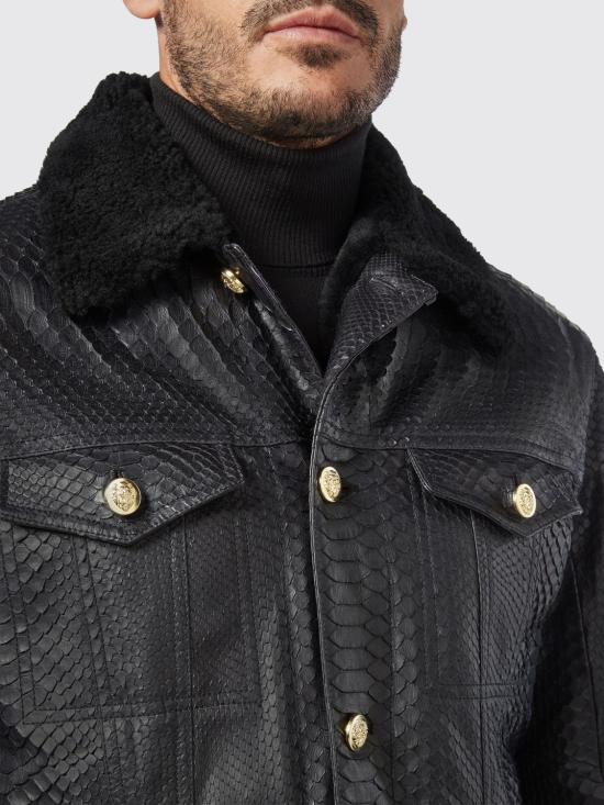 26SS 빌리어네어 가죽 자켓 O20CMLB1228BLE075P 0291 Black - BILLIONAIRE