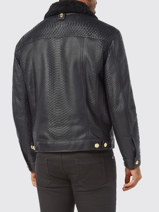 26SS 빌리어네어 가죽 자켓 O20CMLB1228BLE075P 0291 Black - BILLIONAIRE