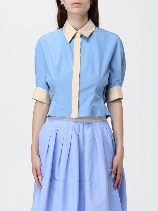 26SS 마르니 셔츠 CAMA0674QSUTC223 00B31 Gnawed Blue
