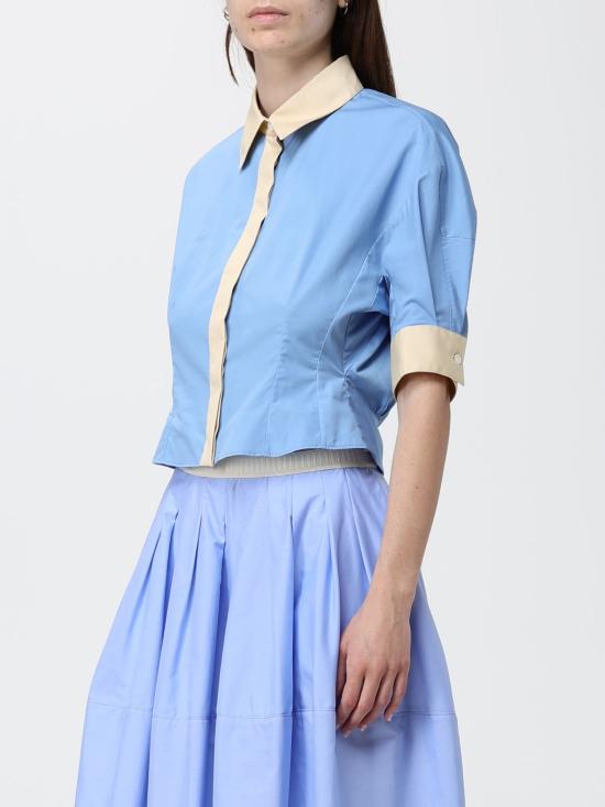 26SS 마르니 셔츠 CAMA0674QSUTC223 00B31 Gnawed Blue - MARNI