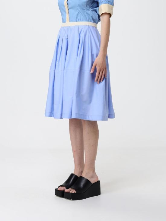 26SS 마르니 미디 스커트 GOMA0833A1UTC193 00B50 Gnawed Blue - MARNI