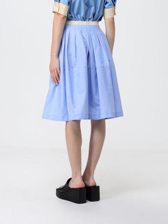 26SS 마르니 미디 스커트 GOMA0833A1UTC193 00B50 Gnawed Blue - MARNI
