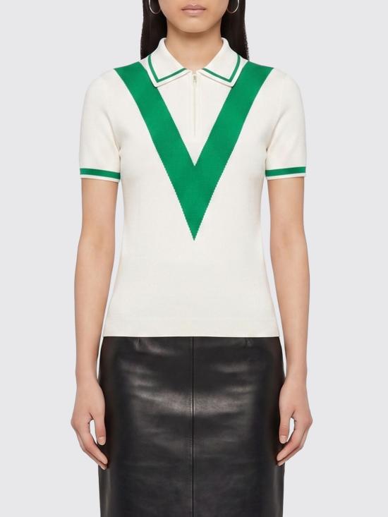 26SS 발렌티노 가라바니 폴로 티셔츠 8B3KP00IA18 0AZ Ivory